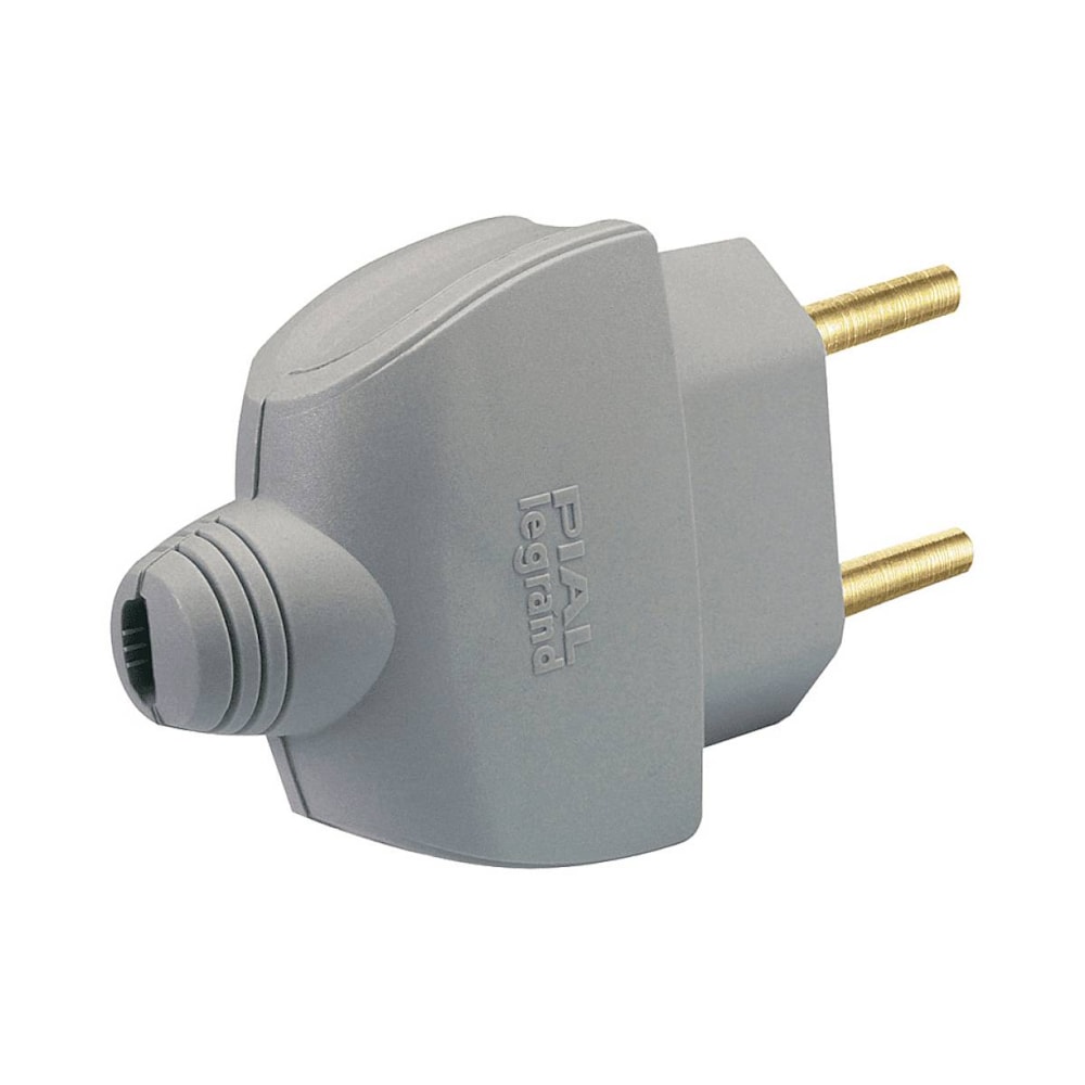 Plug Cinza 2P 10A 04MM Prensa cabo 615820 Pial Legrand - Loja Agrometal