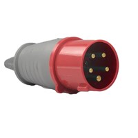 Plug Industrial 16A 2P+T Vermelho 9H 380V Ip44 Soprano
