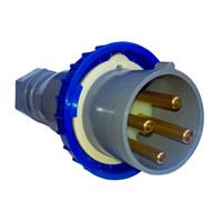Plug Industrial p/Tomada 125A 3P+T 9H Azul 220V S4679 Steck