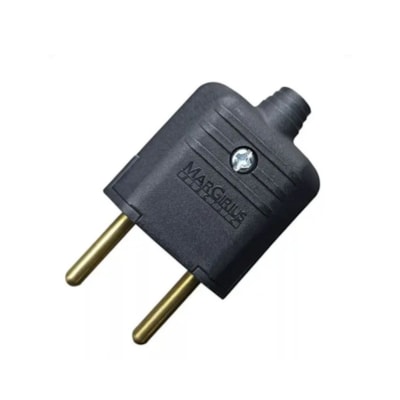 Plug Macho 10A 2 Polos Preto 11936 CB MarGirius