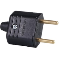 Plug Macho 180º 10A 2 Polos Preto MarGirius 11936