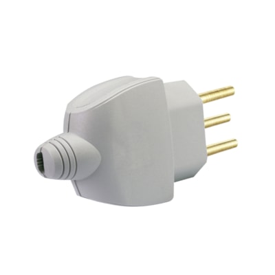 Plug Macho Pb 10A 2P T Bip Cz 250V C/10PC Ilumi 1209PCT