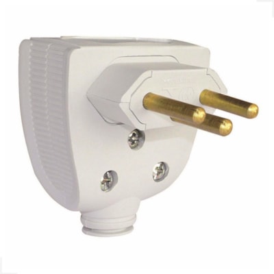 Plug Macho PB 10A 2P+T Branco Versátil Lateral Pial Legrand