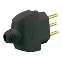 Plug Macho Pb 10A 2P+T Preto 615911 Pial Legrand