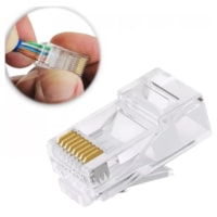 Plug Modular 8X8 Rj45 Com 1 Peça 009405 Interneed