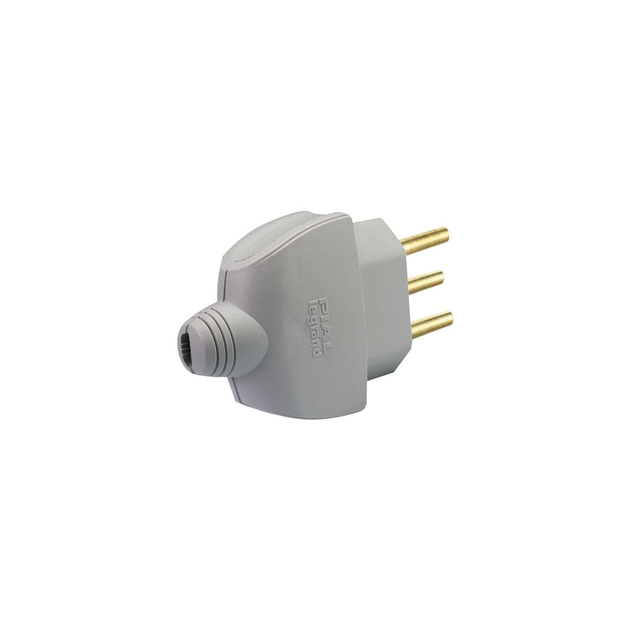 Plug Cinza 2P 10A 04MM Prensa cabo 615820 Pial Legrand - Loja