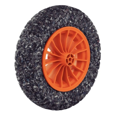 Pneu Maciço Laranja Borracha Roda/Bucha Plastico- Tramontina