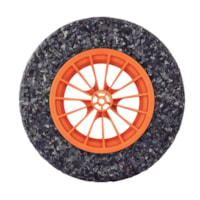 Pneu Maciço Laranja Borracha Roda/Bucha Plastico- Tramontina