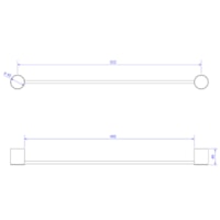 Porta Toalha Barra Liga De Cobre Parede Cromado Flex - Deca