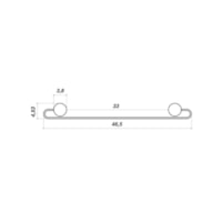Porta Toalha Cromado Banho Light  2705 Kelly