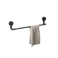 Porta Toalha Preto Fosco com adesivo - Astra