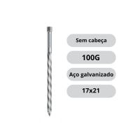 Prego Encartelado Sem Cabeça 17 x 21mm 100g  - ArcelorMittal