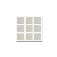 Protetor adesivo de feltro quadrado  25 x 25 mm Branco cartela com 12 unidades - Bemfixa - Referência: 9312