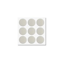 Protetor adesivo de feltro redondo branco 30 mm  cartela com 9 - Bemfixa - Referência: 9304