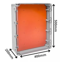 Quadro de Comando Plástico 500x400x200mm Rohdina