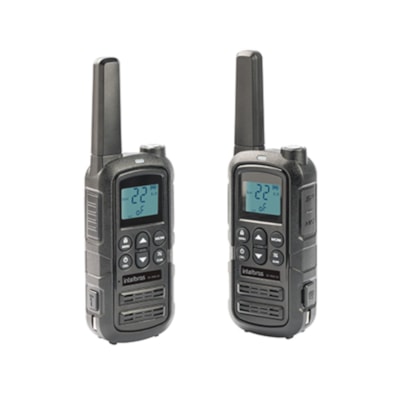 Radio Comunicador Preto Plastico - 1400 mAh 20km - intelbras