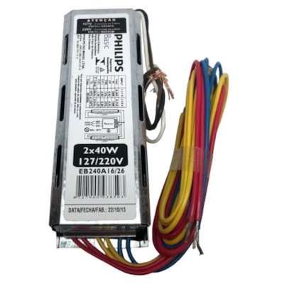 Reator Elétrico 2x40W Bivolt EB240A16/26 Philips