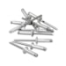 Rebite De Alumínio 410- 4,0X10mm Com 100 Pçs 9811 Bem Fixa