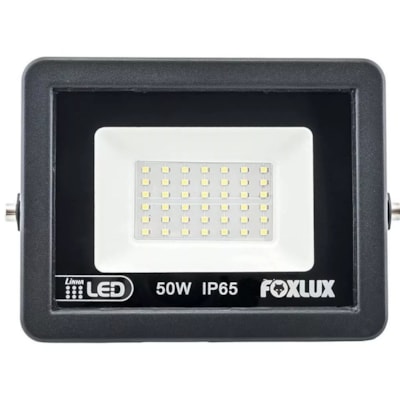 Refletor Led 12V 50W 6500K Preto LED38.15 Foxlux