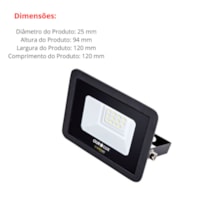 Refletor Sensor de Presença 10W 6500k - 02850 Ourolux