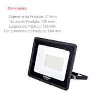 Refletor Sensor de Presença 50W 6500k - 02852 Ourolux