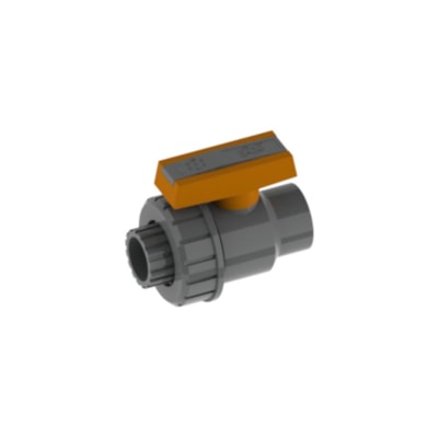 Registro De Esfera Pvc Com União Soldável Cinza 20 Mm - Herc - Referência: 2640