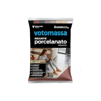 Rejunte porcelanato resinado marrom 1 kg Votorantim