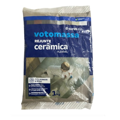 Rejunte Porcelanato Resinados Grafite 1kg - Votorantim