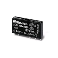 Relé Eletromecânico Pequenas Dimensões Para Circuito Impresso 1Rev 24VDC - Finder - Referência: 345170240010