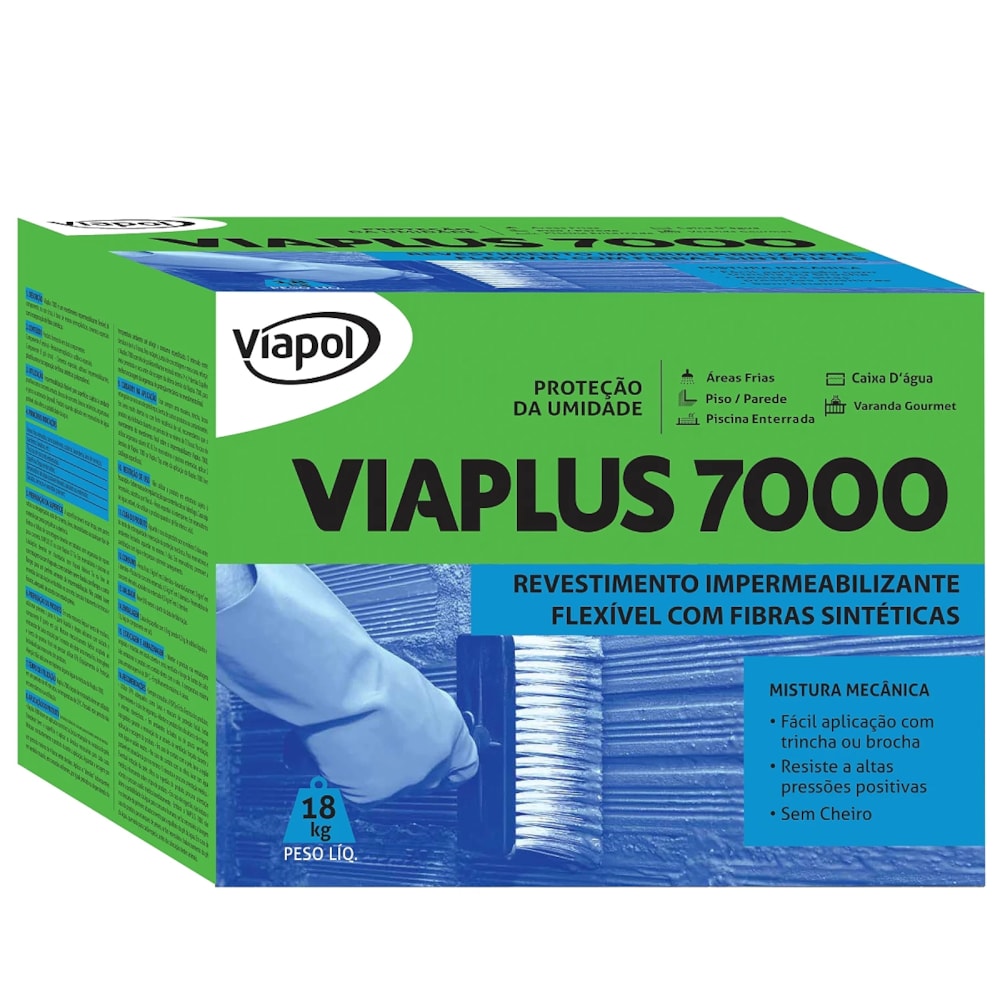 Revestimento Impermeabilizante Viaplus 7000 18Kg Viapol - Loja Agrometal