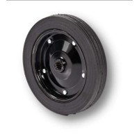 Roda de pneu maciço Preto RPM 403-A com rolete Metalpama