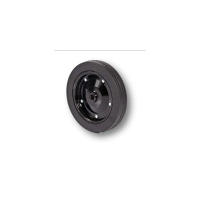 Roda de pneu maciço Preto RPM 403-A com rolete Metalpama