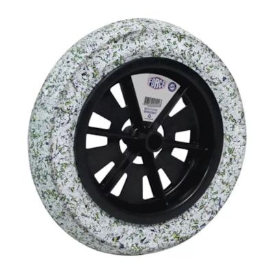 Roda macica 3,25x8"x12 eixo 19mm 150kg Force