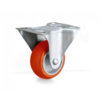 Rodizio Fixo C/Placa Pu 3" Polegada 90kg FLR 312 UPC Rodcar