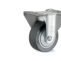 Rodizio Fixo Placa Borracha 3 polegadas 80kg - Rodcar