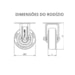 Rodizio Fixo Placa Nylon 5 polegadas 350 Kg - Rodcar