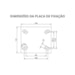 Rodizio Fixo Placa Nylon 5 polegadas 350 Kg - Rodcar