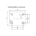 Rodizio Fixo Placa Nylon 8 pol 500Kg FIR 82 NPL - Rodcar