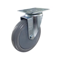 Rodizio Giratório Placa de Borracha 6" 614 BPNC Rodcar