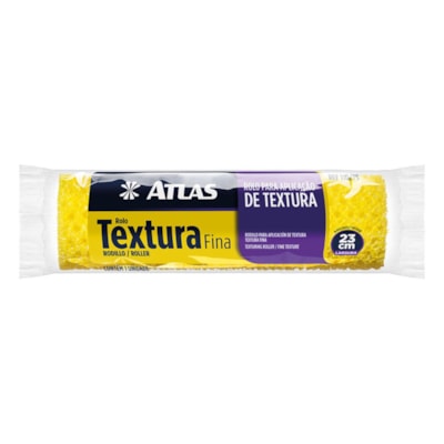 Rolo Para Textura Fina 23cm Amarelo 110/75 Atlas