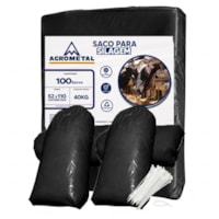 Saco Silagem 100 Unid 52x110cm C/ Abraçadeiras Agrometal