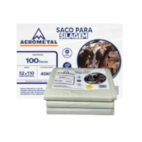 Sacos De Silagem 100 Unid 52x110cm c/ Abraçadeiras Agrometal