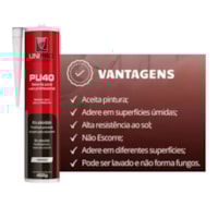 Selante PU 40 Cinza 400g - U-PU40FLEX-2 Unipro