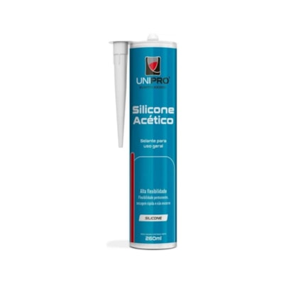 Silicone acetico branco 260ml Unipro