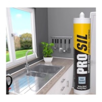 Silicone Acético Branco 270mL/ 250GR Pro Sil - Soudal