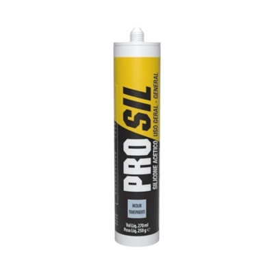 Silicone Acético Branco 270mL/ 250GR Pro Sil - Soudal