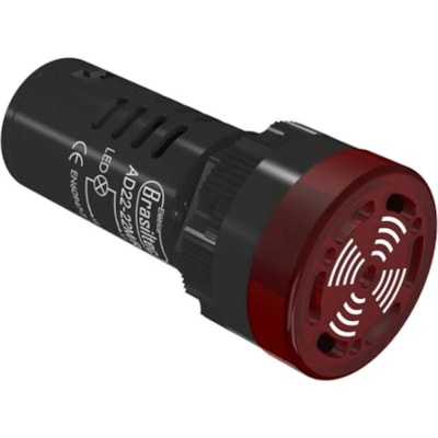 Sinaleiro Sonoro e Luminoso Buzzer 220V Soprano