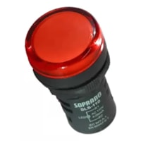 Sinalizador 22mm Vermelho 110v Soprano