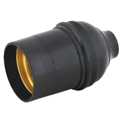 Soquete Baquelite Sem Interruptor E27 Preto 8005.B Germer