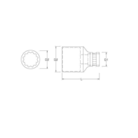 Soquete Estriado (AG) 1/2 x 7/8 polegadas ST13510SC - Sata